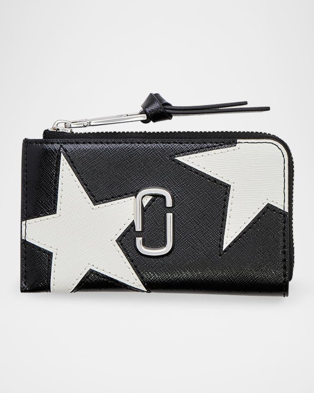 The Top Zip Multi Star Leather Wallet